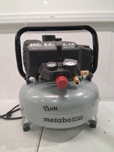 metabo hpt "the tank" pancake air compressor - 200psi / 6 gallon - grey (model: EC914S) image 7