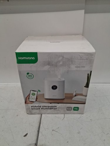 HOMVANA ULTRASONIC WARM & COOL MIST HYYBRID SMART HUMIDIFIER WITH WIFI APP CONNECTION & AROMA TRAY - 6.5L / 861SQ.FT COVERAGE - WHITE/BLACK (MODEL: H111S) image 2