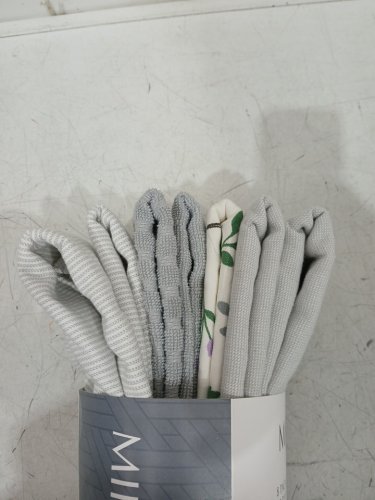 7PK MIKASA KITCHEN TOWELS - 17" X 28" - GREY/BUTTERFLIES (MODEL: 3400550) image 4