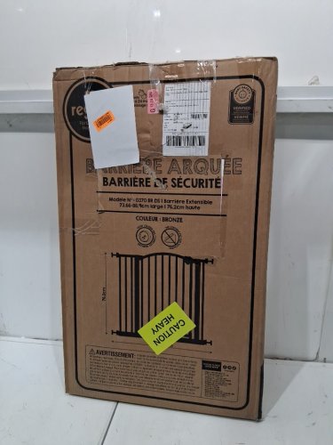 REGALO EASY STEP ARCHED DECOR SAFETY GATE - 30" x 29" - 35" - black (Model: 0370BRDS) image 2