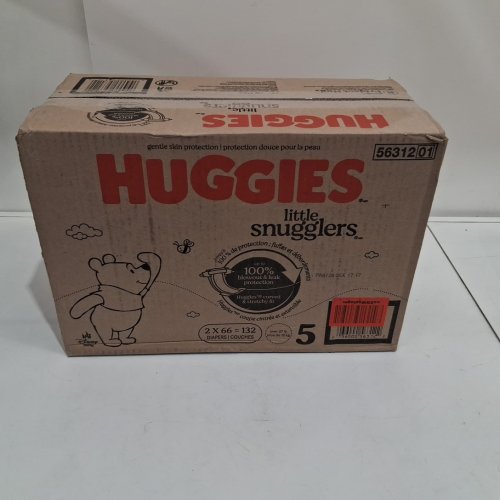 132pk huggies little snugglers gentle skin protection diapers - size 5 - winnie the pooh image 2