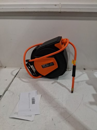 Retractable Air Hose Reel - 3/8 IN x 50FT - Hybrid Air Hose - Max 300PSI - orange/black (model: nwa-d15) image 3