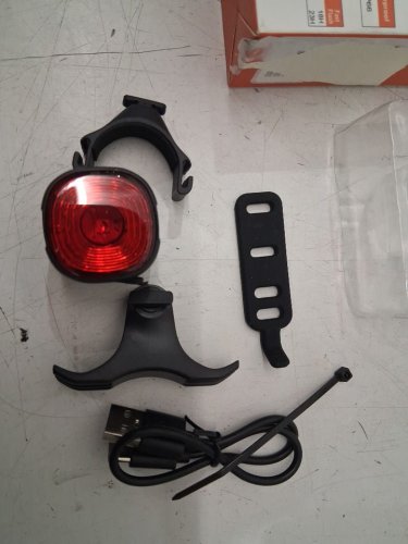 Semaho Rechargeable Smart Bike Tail Light - 250mAh Battery - 6 Modes - Black (Model: WT09) image 3