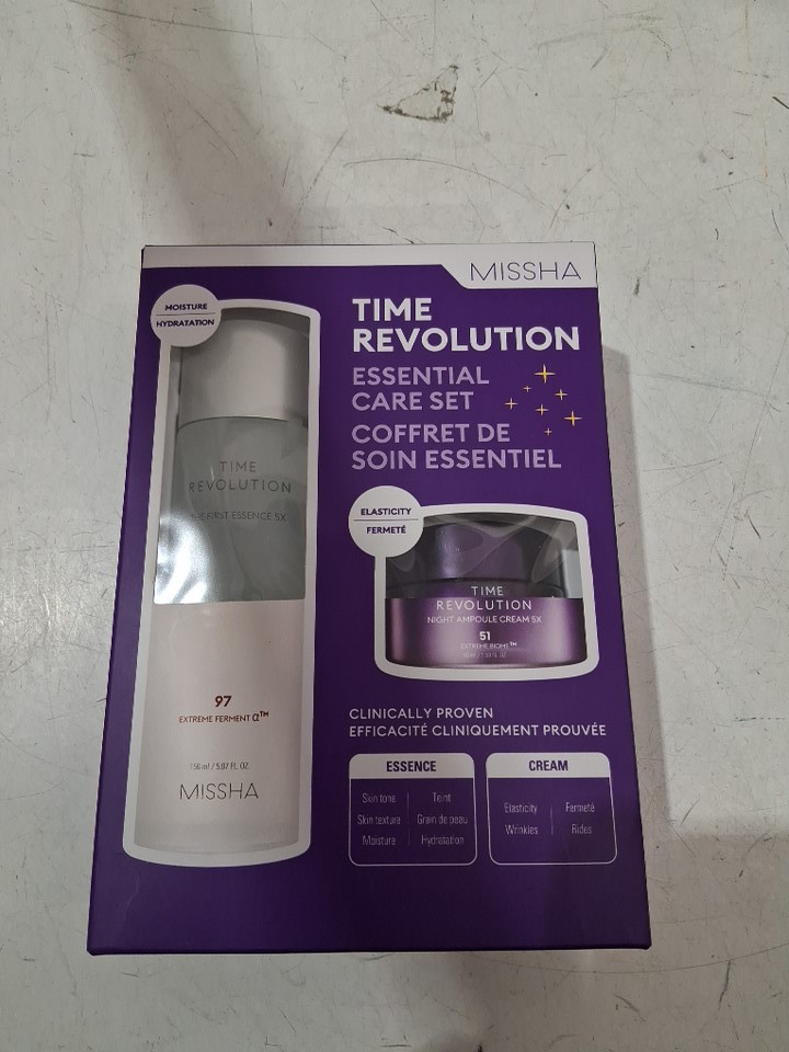 2PC Missha First Essence Toner and Night Repair Ampoule Cream - 150ml & 50ml - purple/silver (model: 1977720) image 2