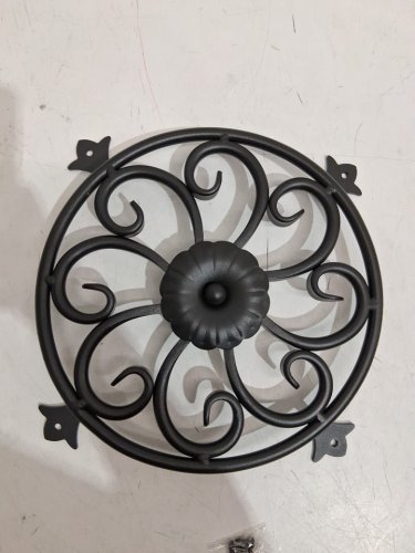 round ornament speakeasy wrought Iron - black (model: DHOSG-02) image 3
