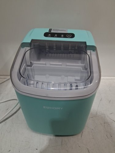 EUHOMY Countertop Ice Maker Machine with Handle, Basket and Scoop - MAKES 26LBS Per Day - BLACK (MODEL: IM-06H/IM001-BGE-CAEH) image 4