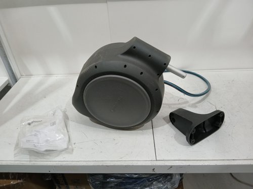 gardena rollup wall mounted retractable garden hose reel - 50ft - gray/blue - (model: 20500-80) image 4