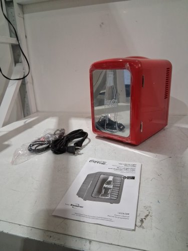 KOOLATRON PORTABLE COOLING/WARMING LED coca cola MINI FRIDGE - 4L/6 CAN CAPACITY - RED (MODEL: CCGM4) image 2