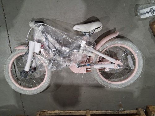 COSTWAY Kids BiKE bicycle wITH Training Wheels, HaNDLE BAR, and Adjustable Saddle - 16" - PINK (MODEL: TS10130PI-16) image 5