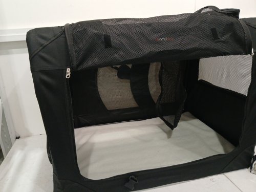 Feandrea Collapsible Portable Soft Oxford Mesh Fabric Pet Carrier with Carpet Pad, Handle and Storage Pockets - Extra Large - 32" x 23" x 23" - Black (Model: UPDC80H) image 7
