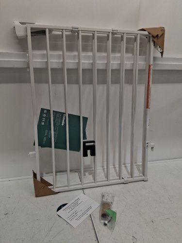 Babelio 2-in-1 easy swing Auto Close Baby/Dog Gate for Stairs - 26" - 43" x 28" - WHITE (model: bebam17) image 3