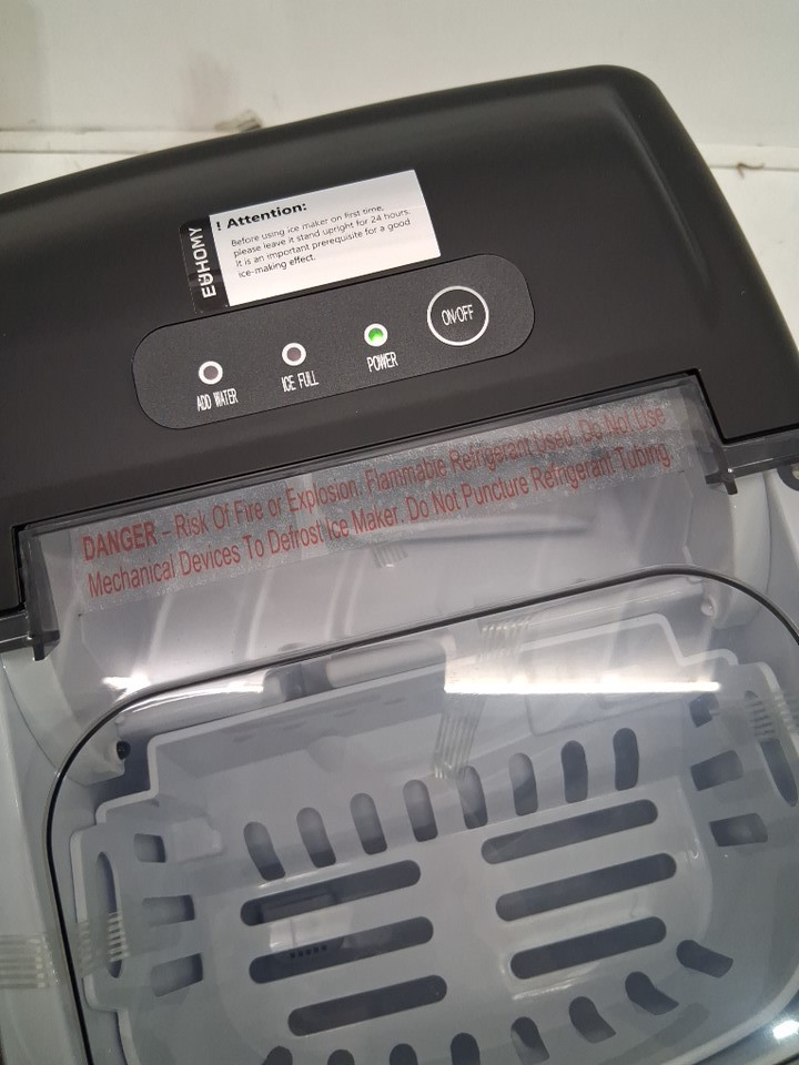 EUHOMY Countertop Ice Maker Machine - MAKES 26LB/Day - BLACK (MODEL: im-06d/IM001-Bbl-CAEH) image 4