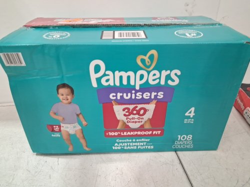 108PK PAMPERS CRUISERS DISPOSABLE BABY DIAPERS - SIZE 4 image 3