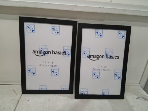 2pk Amazon Basics Wood Poster Rectangular Frame - 12" x 18" - black image 3