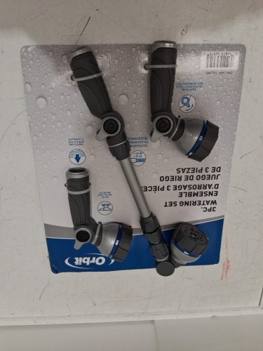 3pc orbit Multi-Pattern watering Nozzles with telescopic Wand - 19" to 24" - blue/grey (model: 1933983) image 2