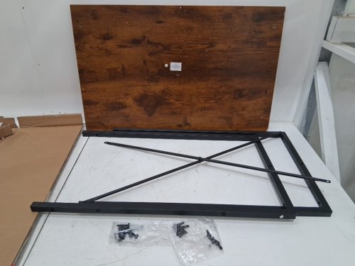Wooden Modern Small Computer Desk - 32" X 20" X 30" - Rustic Brown (Model: GDZ-31IN-RUST-CA1) image 3