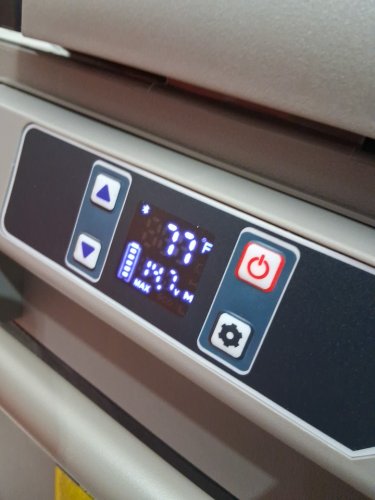 EUHOMY Electric Cooler Car Refrigerator with Bluetooth App Control - 12V/24V DC - 47qt - BLACK/grey - (MODEL: CF001-45gr-CAEH) image 6
