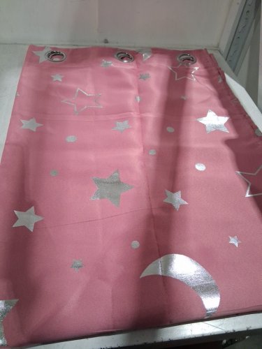 Nvzi BLACKOUT Curtain - 63" x 52" - pink/silver (model:Pink A101) image 2