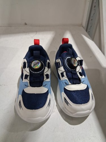 boy's BABAYA Athletic Easy on Sneakers with Rotating Buckle - size 13 - blue /white (model: 50371) image 2
