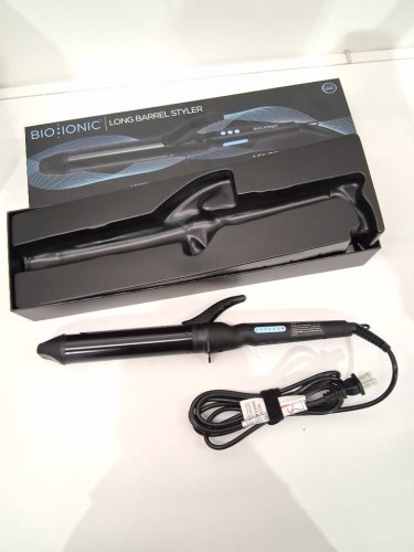 BIO IONIC LONG BARREL PRO CURLING IRON HAIR STYLER - 1.5" - BLACK (MODEL: Z-FGTST-CL-1.5) image 3