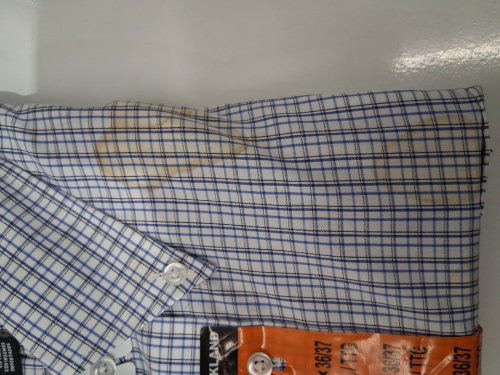 MEN'S KIRKLAND SIGNATURE TAILORED FIT DRESS SHIRT - xxl (36/37) - BLUE PATTERN (STYLE: 3918218) image 2