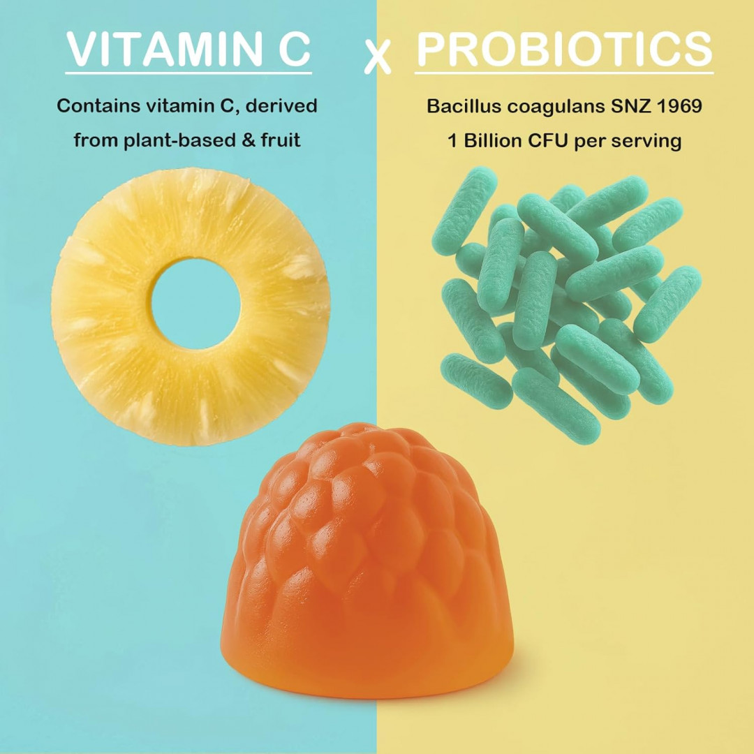 2 (90pk) Matop vaginal probiotic feminine ph balance gummies with vitamin c (180 total) - Hawaiian Pineapple image 3