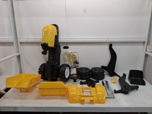 Kid's Olakids Ride On Pedal Excavator with Cargo Trailer and Scooping Bucket - 3+ - Yellow/Black (Model:TQ10168YW) image 3