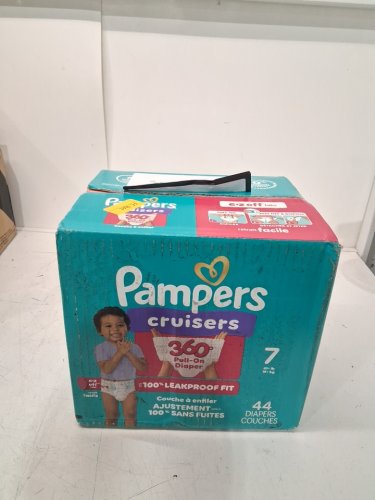 44pk Pampers Cruisers 360° Stretchy Waistband disposable baby diapers - size 7 (41lbs +) image 2