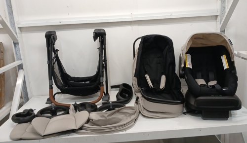 EVENFLO PIVOT NXT TRAVEL SYSTEM WITH LITEMAX NXT INFANT CAR SEAT - MAX WEIGHT 22LBS - LATTE TAN (MODEL: TS101412572C) image 3