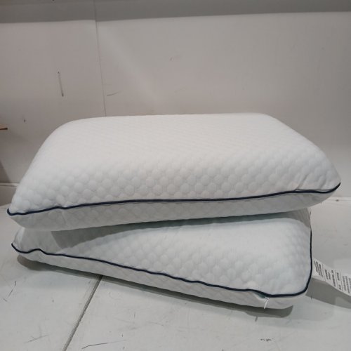 2pk weekender ventilated gel memory foam pillow with washable cover - standard (16" x 24") - white (model: wkss30gf2) image 3
