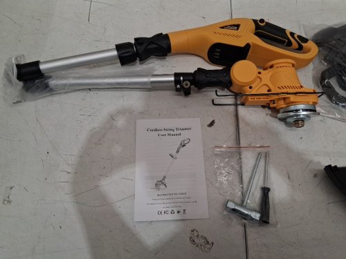 **TOOL ONLY** MtiolHig 3 in1 String Trimmer Cordless Compatible with dewalt - FOLDS EASY FOR STORAGE - yellow ( MODEL: Cordless String Trimmer ) image 4