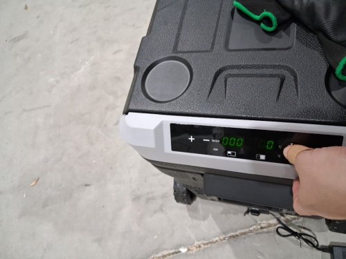 EUHOMY Portable Electric Cooler AND Freezer with Wheels & 2 COMPARTMENTS - 50L - 12V DC / 110-240V AC - BLACK/GREY (MODEL: CFB-50) image 6