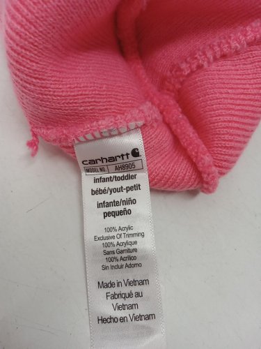 Infant / Toddler Carhartt Acrylic Beanie Hat - OSFM - BRIGHT PINK (Style: AH805) image 3