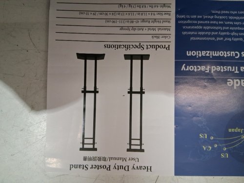 VAIIGO DOUBLE SIDED ADJUSTABLE DISPLAY STANDS FOR POSTERS - 43" - 80" - BLACK image 5