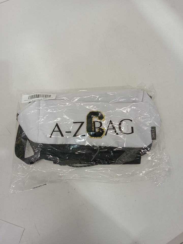 2pc A-Z BAG Travel Toiletry/MAKEUP bag With rfid - bold letter c - white/black image 3