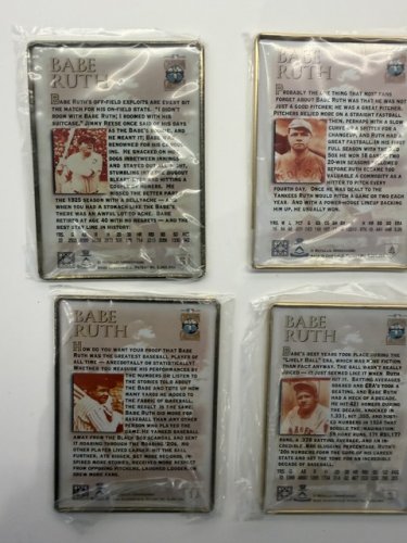 Metallic Impressions Babe Ruth Cooperstown Collection Collector Cards, Special 5-Card Deck image 9