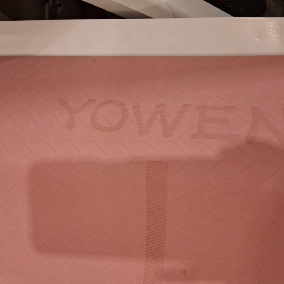 yowen Non-Slip yoga mat - 72" x 24" x 1/4" - pink/blue image 3