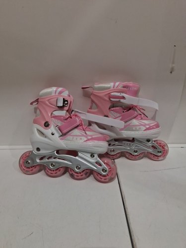 KID'S Adjustable Inline Skates - medium - pink/white image 3