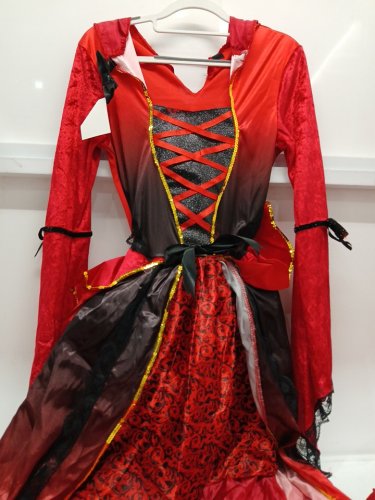 WOMEN'S RED RIDING HOOD COSTUME DRESS - MEDIUM - RED/BLACK (STYLE: 12863) image 2