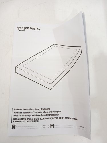 SMART BOX SPRING BED BASE MATTRESS FOUNDATION -  FULL - 5" - OFF-WHITE/black (MODEL: b07k6h2p7g) image 4
