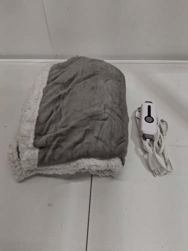 LADUNG Electric Heated Blanket - 50" X 60"/THROW - GREY/SHERPA (MODEL: WDJ-EBA-TH-S) image 2