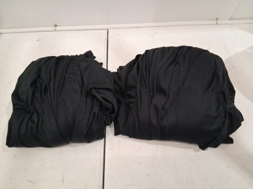 (2 PANEL) wrinkle free photography backdrop curtains - 60"w x 13.5ftl - black image 2