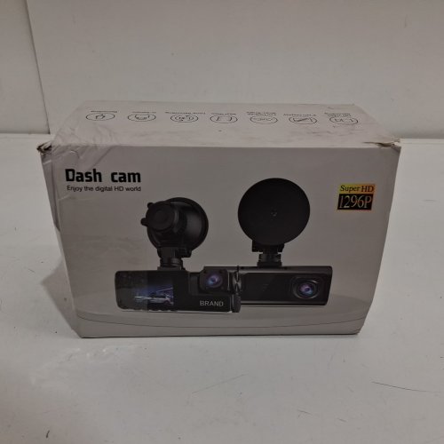 front and rear car dash camera with 2" ips screen, 1296p fhd, 170° wide angle, g-sensor, & loop recording - black (model: sxt-01-01) image 2