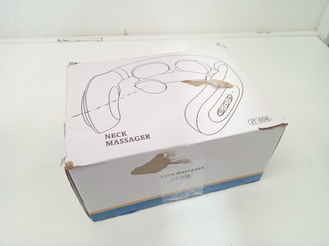 Portable Cervical Neck Massager - White/Grey (Model: JT-008) image 2