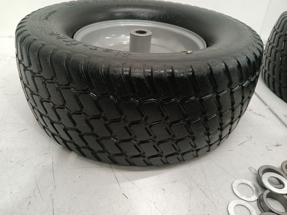 2PK 4 Ply flat free Lawn Mower Garden Tractor WHEELS - 16x6.50-8 -BLACK image 5