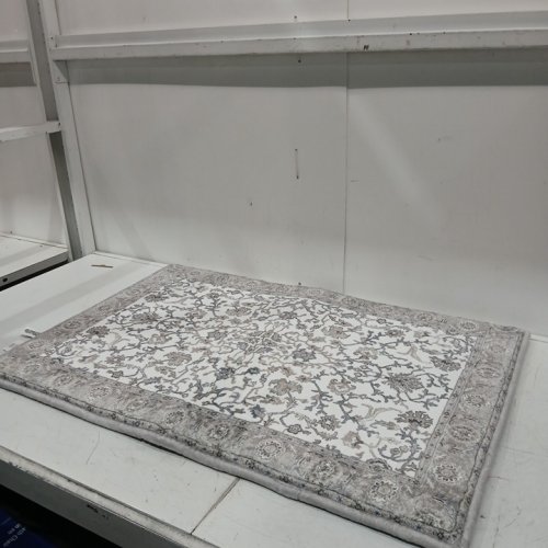 PLUSH MEMORY FOAM BATHMAT - 24" X 26" - GREY/WHITE - (MODEL:1901584) image 2