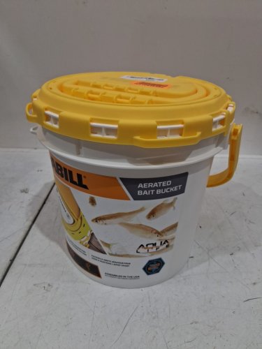 frabill Aerated Bait Bucket - 1.3 gallon capacity - yellow/white (model: 4823) image 2