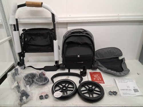 infans 2-in-1 baby stroller with adjustable canopy - 39.5" x 29" - grey (model: bb5224gR) image 4