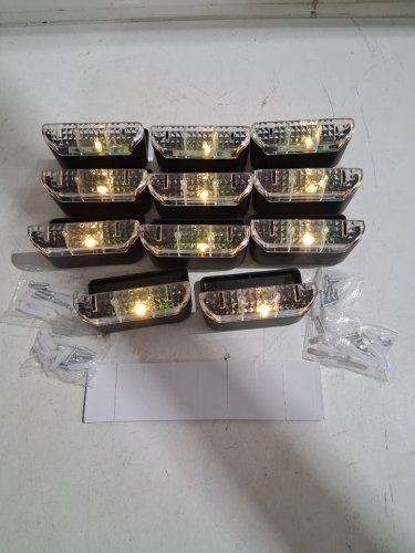 11pk solar led deck & step lights - black image 2