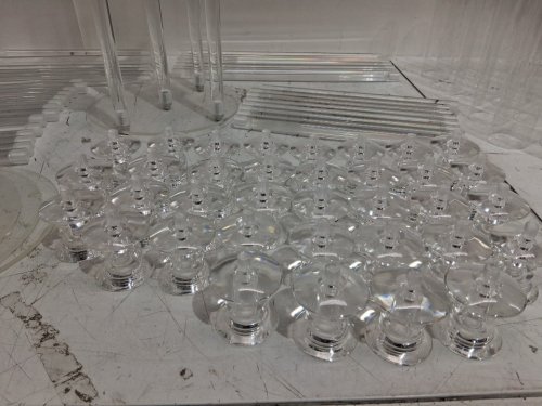 8PK 5 arm acrylic candelabra centerpiece - 26.5" x 8.5" - clear image 7